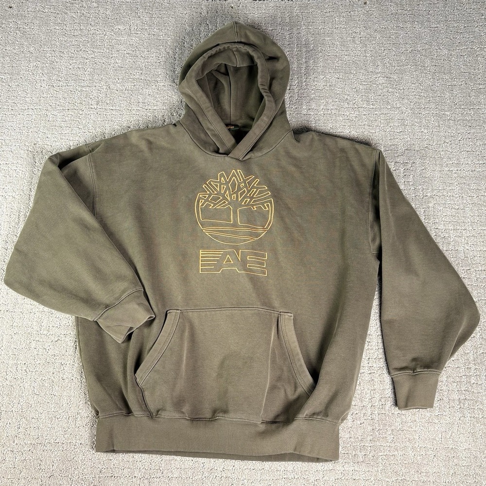Timberland X American Eagle Sweatshirt L Green Embroidered Pullover Box Fit